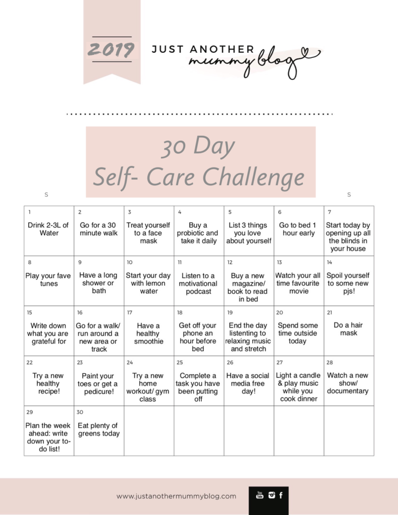 30 Day Self-Care Challenge